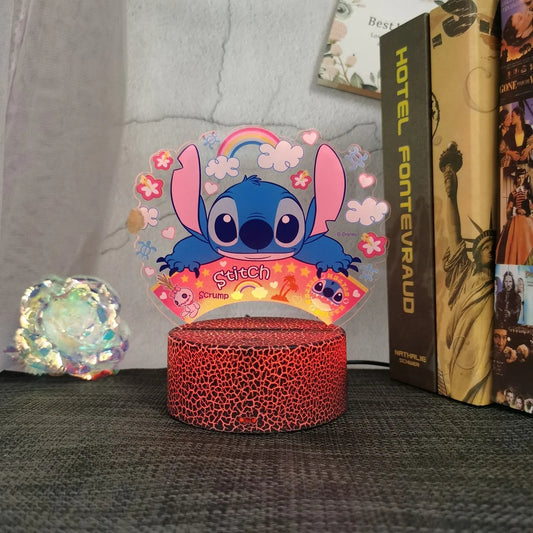 ✨ Adorable 3D Stitch Night Light – 16 Colors for Magical Nights! 🎁 Perfect New Year Gift for Kids! ✨