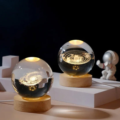 Luminous Starry Sky Crystal Ball Night Lamp: A Cosmic Ambience Gift