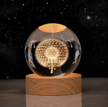 Luminous Starry Sky Crystal Ball Night Lamp: A Cosmic Ambience Gift