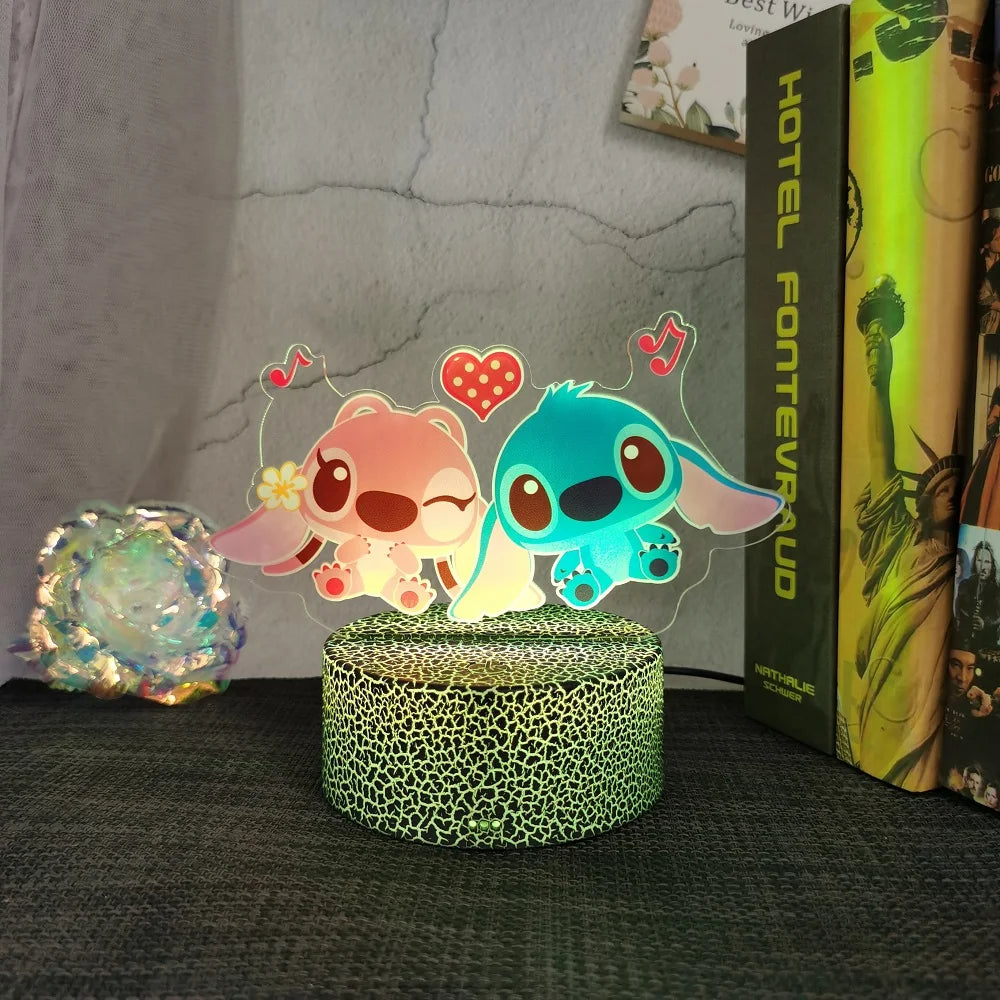 ✨ Adorable 3D Stitch Night Light – 16 Colors for Magical Nights! 🎁 Perfect New Year Gift for Kids! ✨