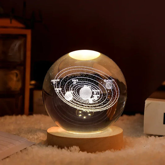 Luminous Starry Sky Crystal Ball Night Lamp: A Cosmic Ambience Gift