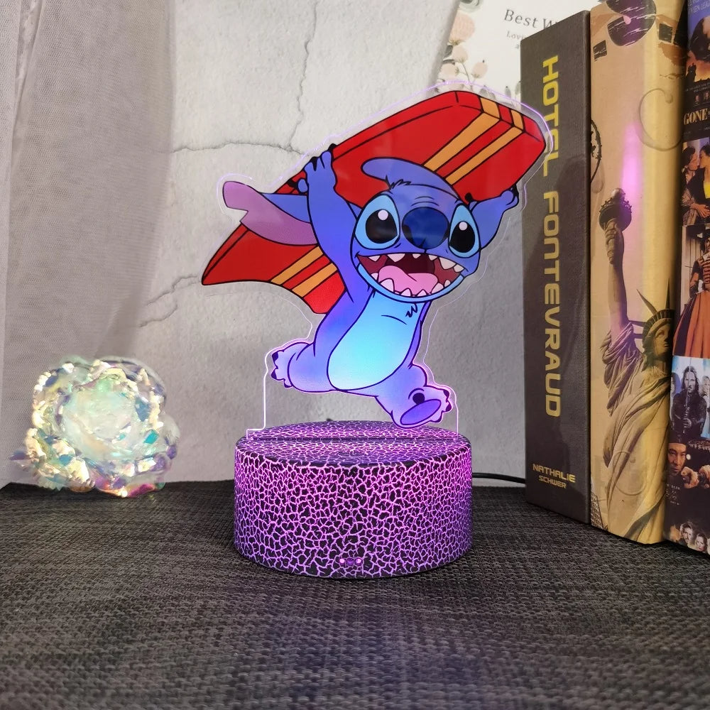 ✨ Adorable 3D Stitch Night Light – 16 Colors for Magical Nights! 🎁 Perfect New Year Gift for Kids! ✨