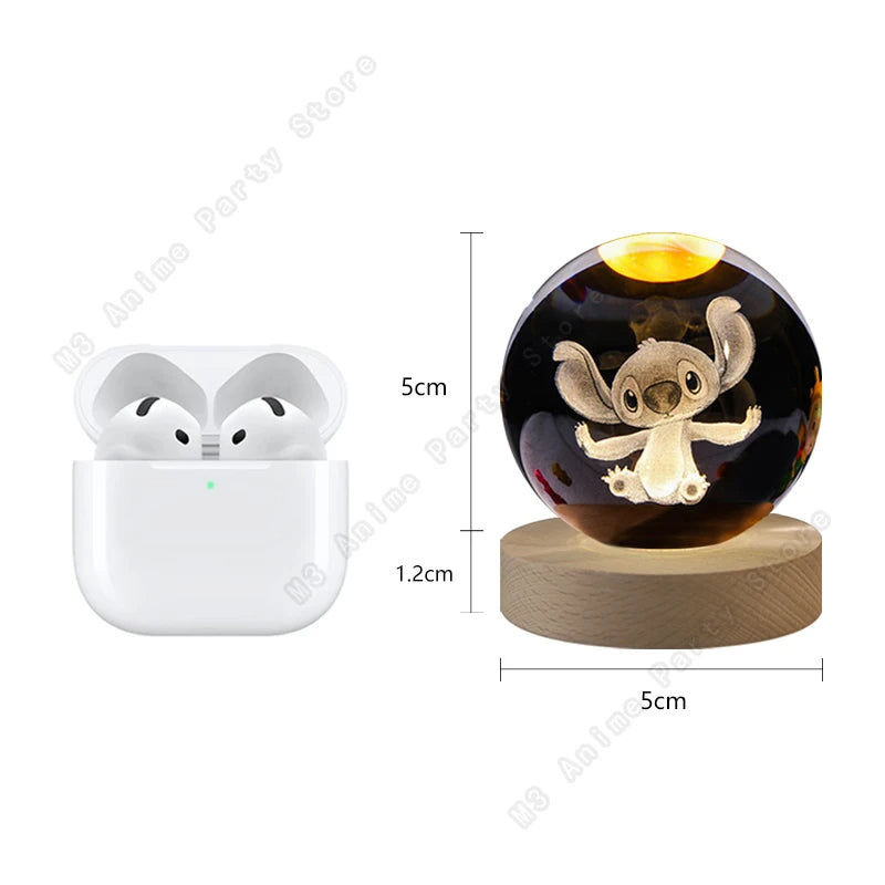 Stitch 3D Crystal Ball Night Lamp