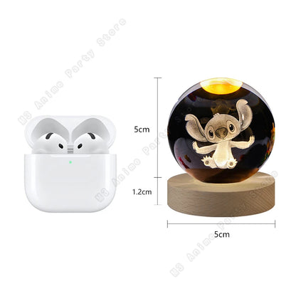 Stitch 3D Crystal Ball Night Lamp