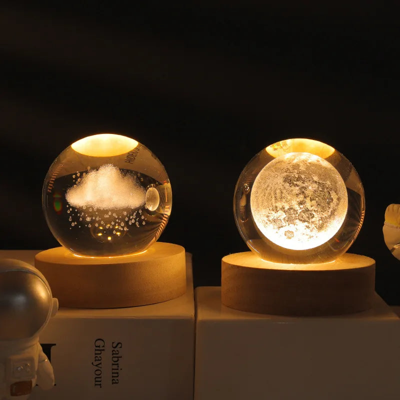 Luminous Starry Sky Crystal Ball Night Lamp: A Cosmic Ambience Gift