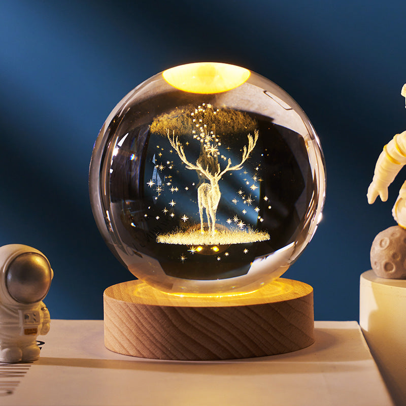 Luminous Starry Sky Crystal Ball Night Lamp: A Cosmic Ambience Gift