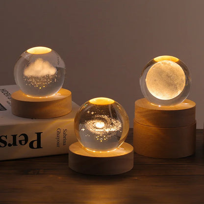 Luminous Starry Sky Crystal Ball Night Lamp: A Cosmic Ambience Gift