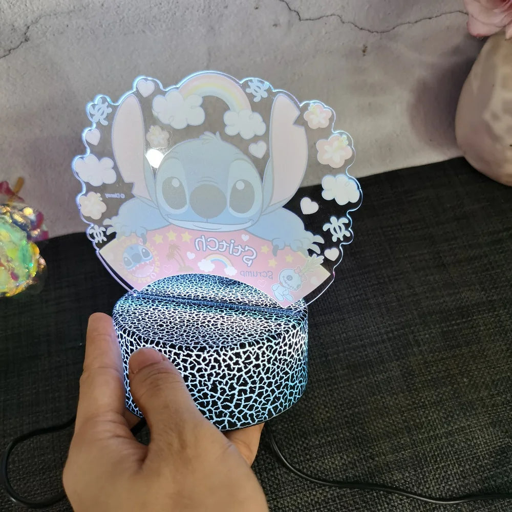 ✨ Adorable 3D Stitch Night Light – 16 Colors for Magical Nights! 🎁 Perfect New Year Gift for Kids! ✨