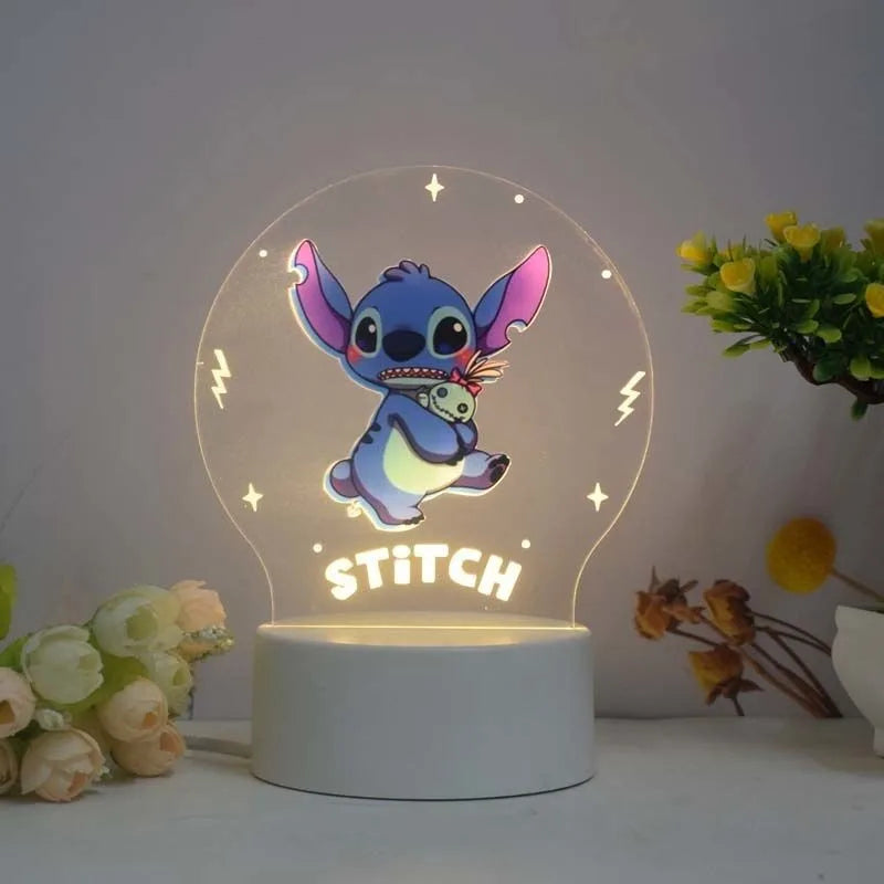 Disney Lilo & Stitch Night Light - Creative Bedroom Decor & Gift