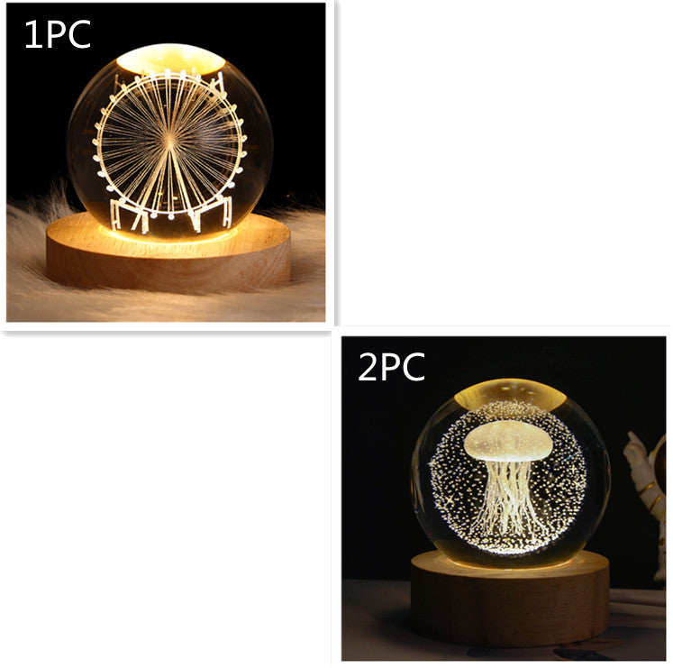 Luminous Starry Sky Crystal Ball Night Lamp: A Cosmic Ambience Gift