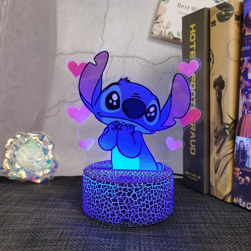 ✨ Adorable 3D Stitch Night Light – 16 Colors for Magical Nights! 🎁 Perfect New Year Gift for Kids! ✨