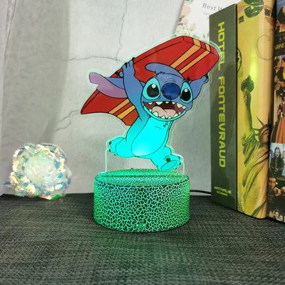 ✨ Adorable 3D Stitch Night Light – 16 Colors for Magical Nights! 🎁 Perfect New Year Gift for Kids! ✨