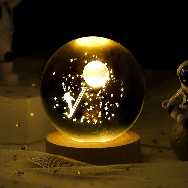 Luminous Starry Sky Crystal Ball Night Lamp: A Cosmic Ambience Gift