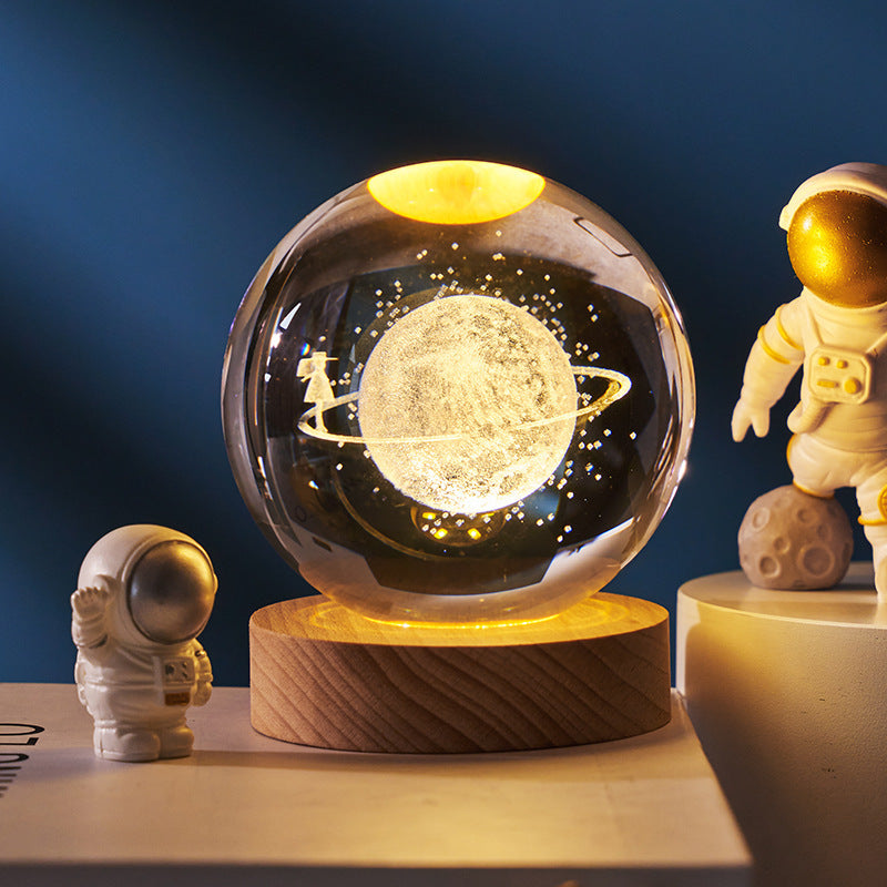 Luminous Starry Sky Crystal Ball Night Lamp: A Cosmic Ambience Gift