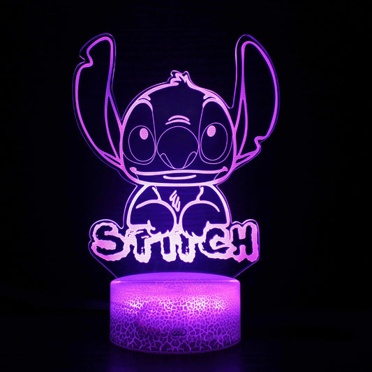 3D Stitch Night Light - Smart Touch & Remote Control Gift