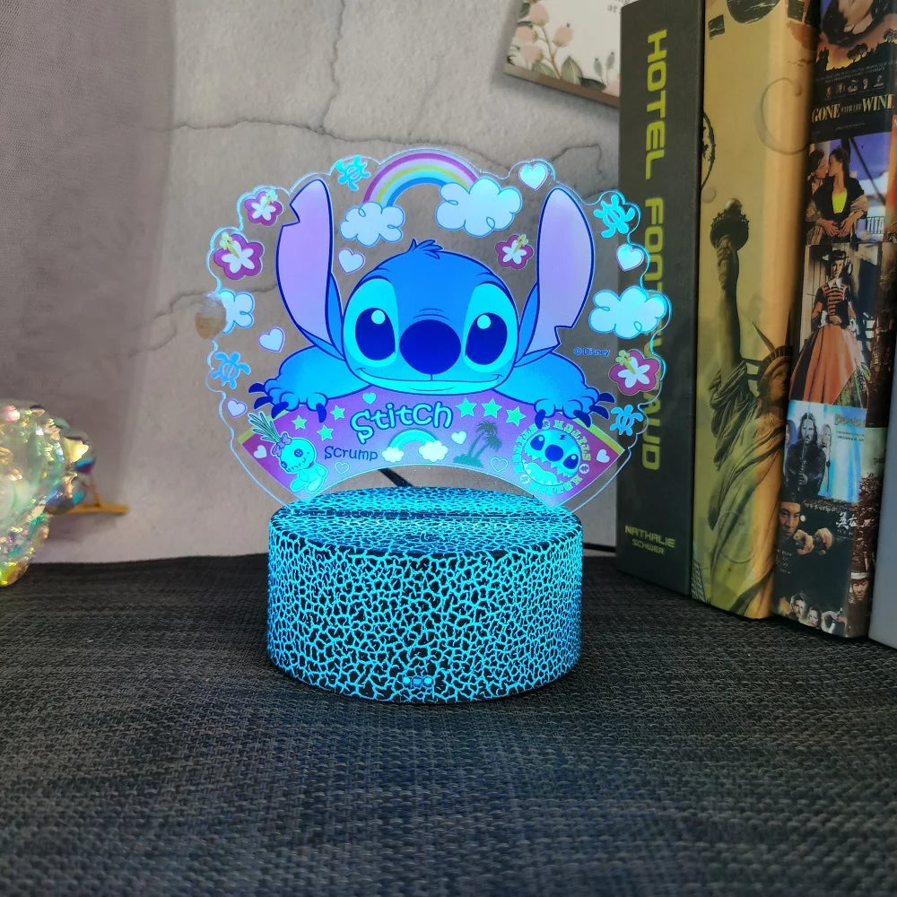 ✨ Adorable 3D Stitch Night Light – 16 Colors for Magical Nights! 🎁 Perfect New Year Gift for Kids! ✨