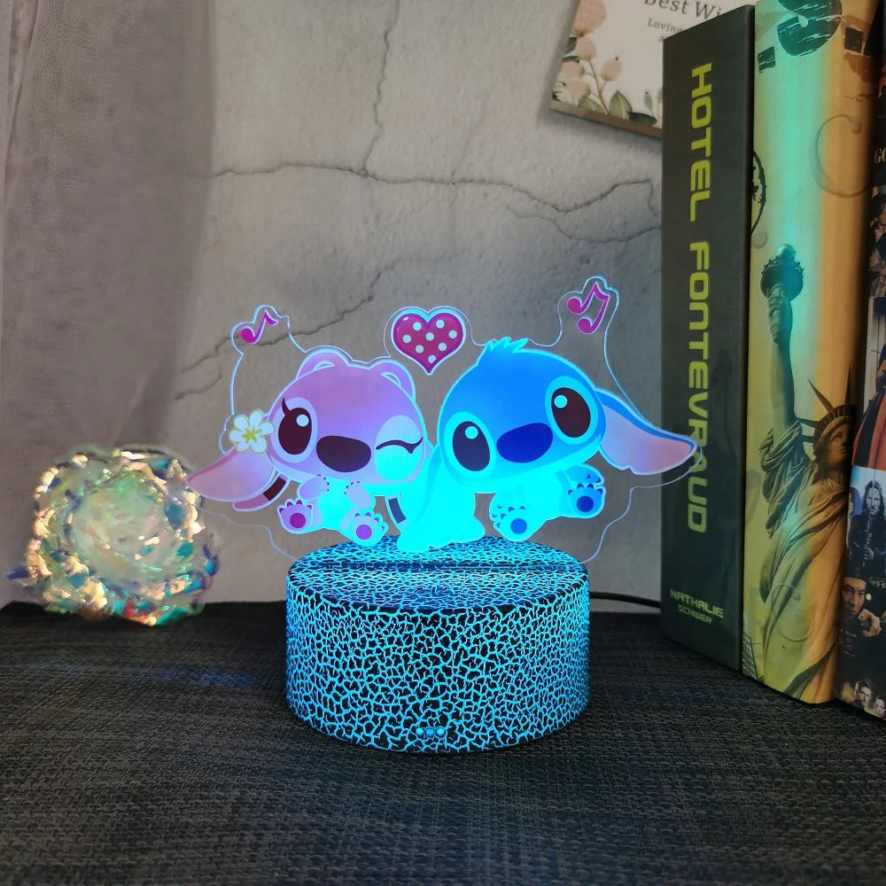 ✨ Adorable 3D Stitch Night Light – 16 Colors for Magical Nights! 🎁 Perfect New Year Gift for Kids! ✨